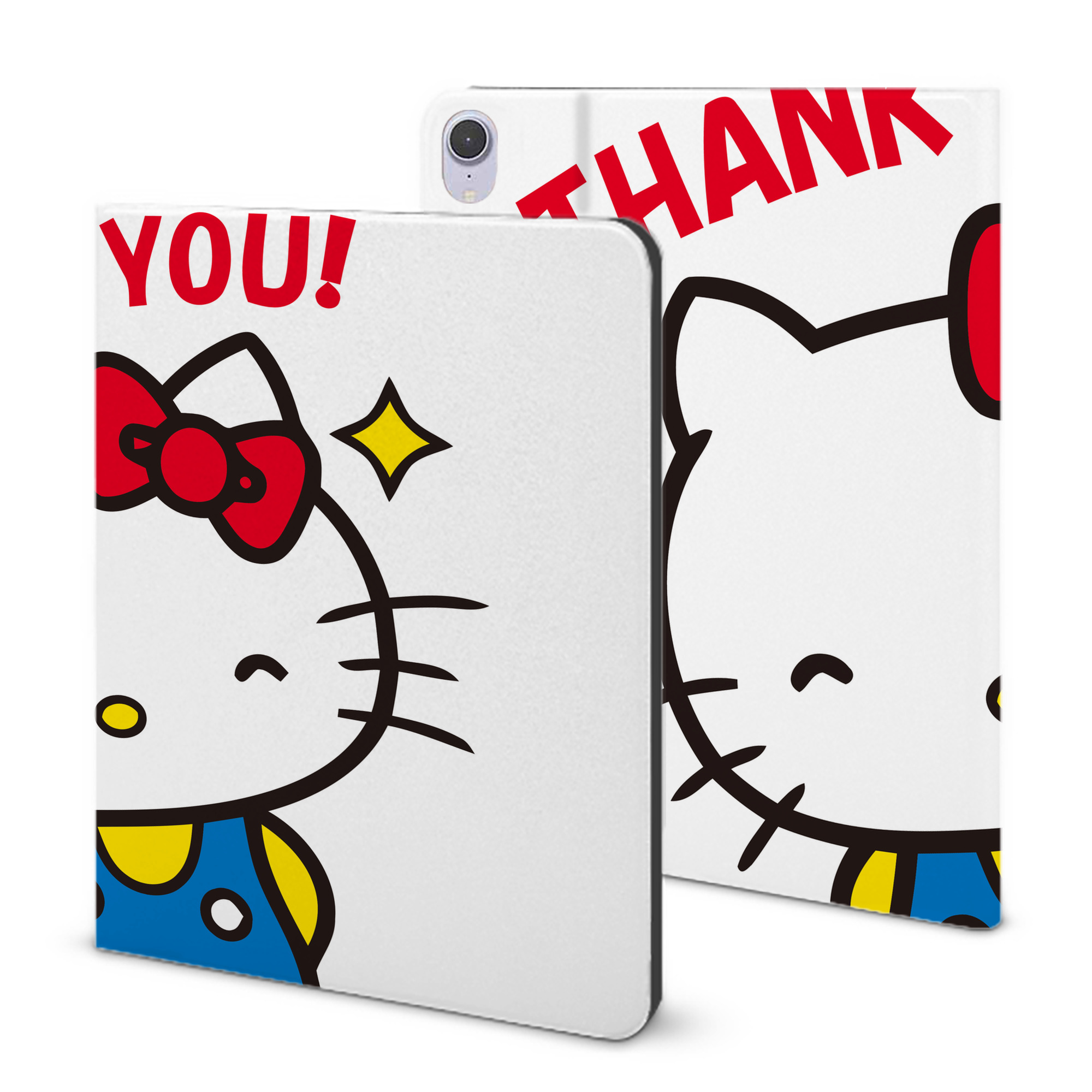 （画像用） Hello Kitty ハローキティ IPad ケース ブック型 PUレザー TPU 耐衝撃 軽量 薄型 ペン収納なし 全面保護 IPad 各モデル対応